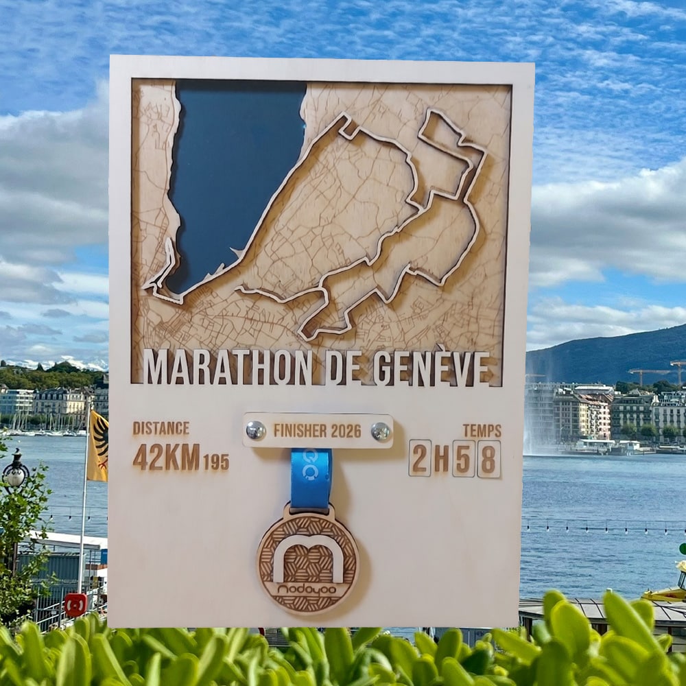 Cadre porte médaille – Marathon de genève