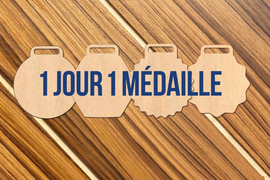 Défi médayéo 1 jour 1 médaille en bois