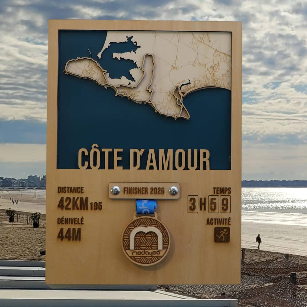Cadre en bois Marathon de La Baule