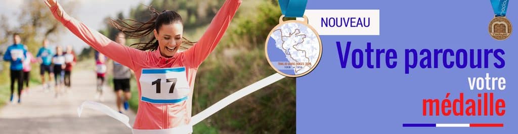 médaille en bois personnalisée à partir du parcours (trace gps)