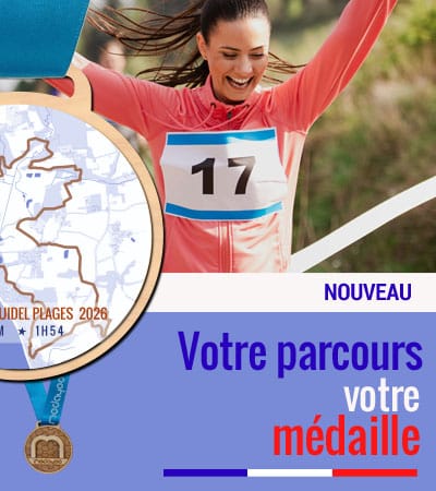 médaille personnalisée à partir du parcours (trace GPS)